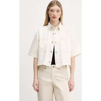 Džínová košile Hugo Blue 50537471 béžová 01X, vel. M