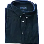 Pánská košile černá lněná s krátkým rukávem 6XL - 8XL Maxfort ODE-MAX-1262999 - 8XL