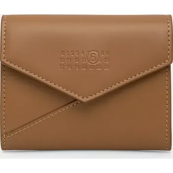 Peněženka Kožená peněženka MM6 Maison Margiela hnědá barva, SA5UI0010.P7183 88X, vel. ONE SIZE