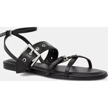 Dámské sandále Kožené sandály HUGO Tayna dámské, černá barva, 50542090 50542090.001 99X, EUR 39