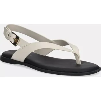 Dámské sandále Kožené sandály Tommy Hilfiger COLOR BLOCK THONG FLAT SANDAL FW0FW08883 béžová 01X, EUR 39