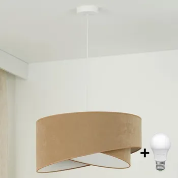 Brilagi - LED Lustr na lanku LYRA 1xE27/15W/230V hnědá/bílá