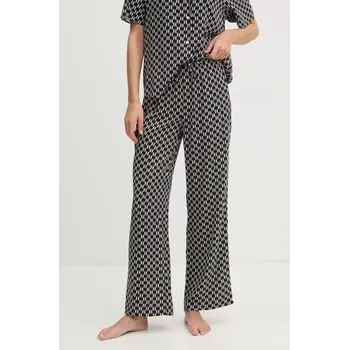 Dámské kalhoty Kalhoty Karl Lagerfeld dámské, černá barva, široké, high waist, A1W46045 99A, vel. S