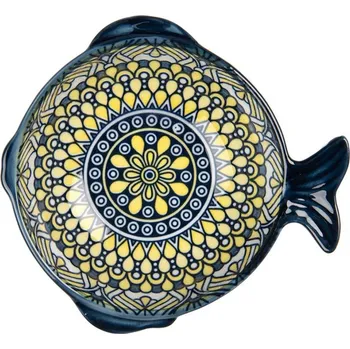 Keramická miska rybka s modrým vzorem Mibbo - 15*14*5 cm / 200 ml