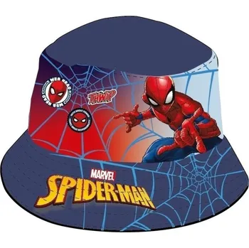 Klobouk dovoz EU Letní chlapecký klobouk Spiderman vel. 54 tmavě modrý