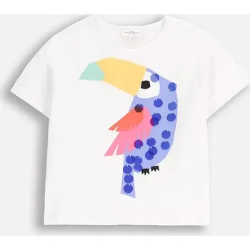 Dívčí tričko Dětské tričko Coccodrillo bílá barva, TROPICAL STORY GIRL KIDS WC5143201TGK 00X, vel. 98