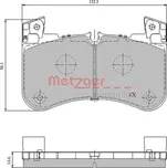 Sada brzdových destiček, kotoučová brzda METZGER 1170947