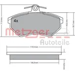Sada brzdových destiček, kotoučová brzda METZGER 1170095