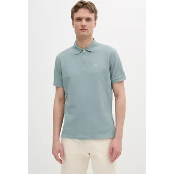 Pánské tričko Bavlněné polo tričko Barbour Hingham Polo Shirt pánské, zelená barva, MML1458 96X, vel. M
