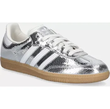 Pánské tenisky Kožené tenisky adidas Originals Samba OG JR0035 stříbrná SLV, EUR 41 1/3