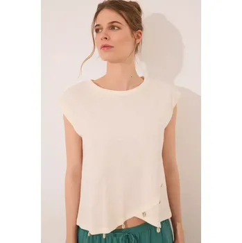 Dámské tričko Bavlněné tričko women'secret dámské, béžová barva, 3279707 02X, vel. L