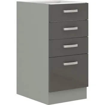 Stolarz-Lempert Kuchyňská skříňka Grey - dolní 40 D 4S šuplíková INDAMATIC