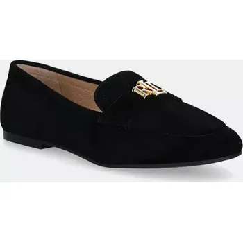 Dámské mokasíny Semišové mokasíny Lauren Ralph Lauren Averi III dámské, černá barva, na plochém podpatku, 802946809005 802946809005.001 99X, EUR 35.5