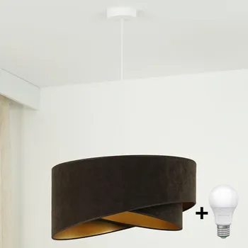 Brilagi - LED Lustr na lanku LYRA 1xE27/15W/230V tmavě hnědá/zlatá