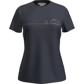 Dámské tričko Dámské funkční triko Icebreaker W Mer 150 Tech Lite SS Tee Single Line C Velikost: L / Barva: tmavě modrá