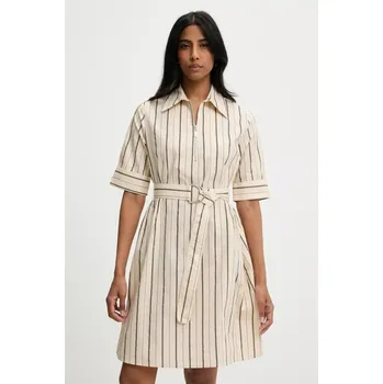 Dámské šaty Bavlněné šaty Answear.LAB béžová barva, mini PK2950.iak 80X, vel. S