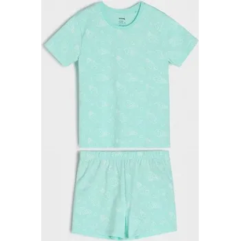 Dívčí spodní prádlo Sinsay - Dvoudílná pyžamová souprava - zelená - 120DP-07X - 120DP-07X-128