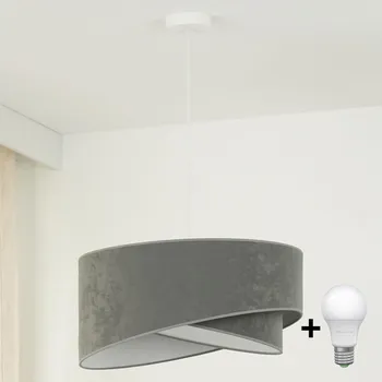 Brilagi - LED Lustr na lanku LYRA 1xE27/15W/230V šedá/bílá