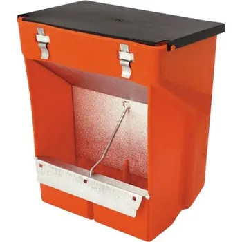 krmítko pro hospodářská zvířata TOPTRADE krmítko závěsné, na sypké krmivo, s násypkou a krytkou, 4 l (TOPTRADE krmítko závěsné, na sypké krmivo, s násypkou a krytkou, 4 l)