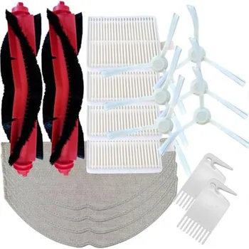 Sada příslušenství pro robotický vysavač 20ks Maxi sada kartáčů, HEPA filtrů a mopů pro XIAOMI Robot Vacuum E10, E10C, E12, S20...