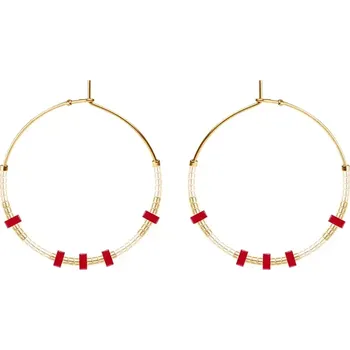 Náušnice Pozlacené náušnice Lilou 252/35/KOL/CZE/PO zlatá GLD, vel. ONE SIZE