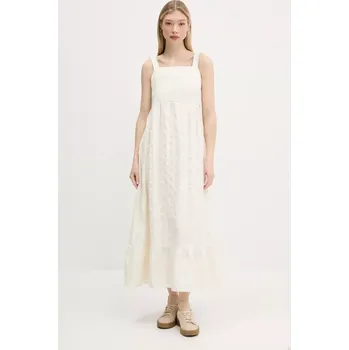 Dámské šaty Šaty Superdry béžová barva, mini, W8011872A-ZEA W8011872A.ZEA 01X, vel. S