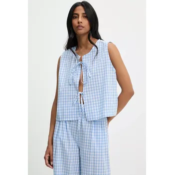 Dámská halenka Bavlněná halenka Answear.LAB dámská, modrá barva, vzorovaná 13725.fos 55X, vel. S/M