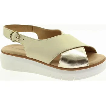 Dámské sandále EASY'N ROSE Dámské kožené platinové sandály 797-001-PLATINO-255 Velikost 36