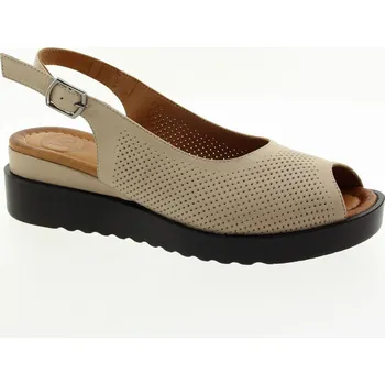 Dámské sandále YO BY SHOEMAKER Dámské béžové kožené sandály 037-738-03-BEIGE-255 Velikost 38