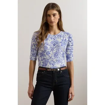 Pánské tričko Bavlněné tričko Lauren Ralph Lauren 200971025 modrá 55X, vel. M