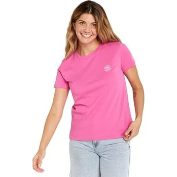 Dámské tričko Rip curl dámské tričko Re-Entry Crew Hot Pink | Růžová | Velikost M | 100% bavlna