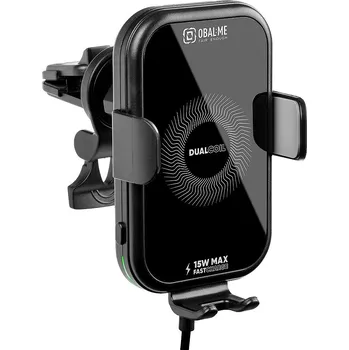 OBAL:ME GravCharger Bezdrátový Nabíjecí Držák do Auta 15W Black