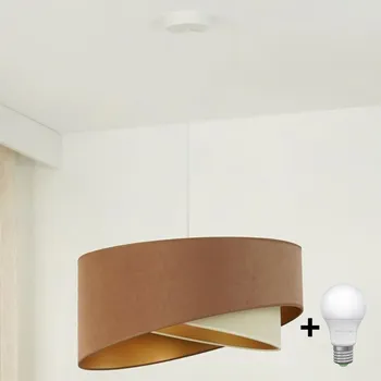 Brilagi - LED Lustr na lanku LYRA 1xE27/15W/230V hnědá/krémová/zlatá