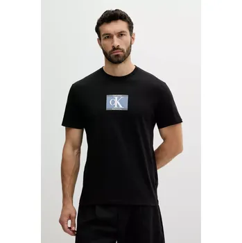 Pánské oblečení Bavlněné tričko Calvin Klein LV04RC854G černá 99X, vel. S