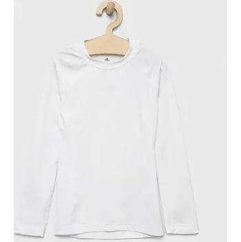 Chlapecké tričko Dětské tričko s dlouhým rukávem adidas Performance TF LS TEE Y bílá barva IA1214 00X, vel. 128