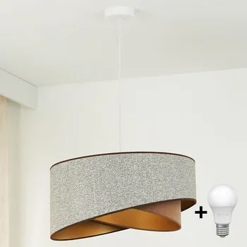 Brilagi - LED Lustr na lanku LYRA 1xE27/15W/230V šedá/krémová/zlatá