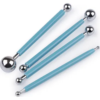 Modelovací hmota Modelovací pomůcky kuličky z nerezové oceli sada 4 ks