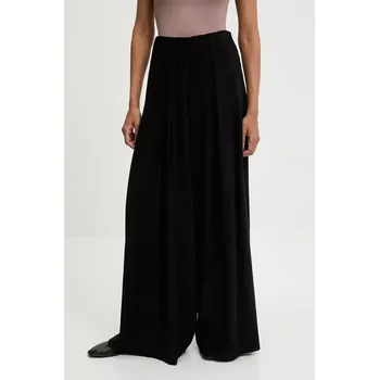 Dámské kalhoty Kalhoty Answear.LAB dámské, černá barva, široké, high waist 21771.hos 99X, vel. S