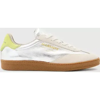 Dámské tenisky Kožené tenisky AllSaints Thelma Metallic Sneaker stříbrná barva, W072FB W072FB.SLV SLV, EUR 36