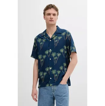 Pánská košile Košile Tommy Hilfiger pánská, tmavomodrá barva, regular, s klasickým límcem, MW0MW38580 59X, vel. XL