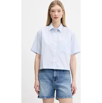 Pánská košile Bavlněná košile Guess Jeans W5GH98.WH7Q1 modrá 05X, vel. XL