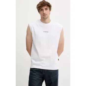 Pánské tričko Bavlněné tričko G-Star bílá barva, D26028-C336 D26028.C336 00X, vel. XXL