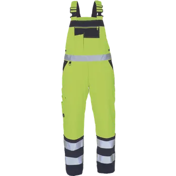 Pracovní oblečení Zimní kalhoty s laclem KNOXFIELD HVPS - XS, žlutá