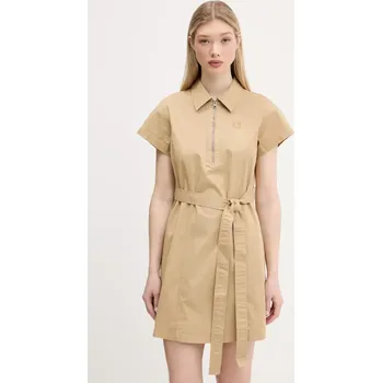 Dámské šaty Šaty Hugo Blue 50538397 béžová 80X, vel. 34