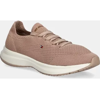 Pánské tenisky Tenisky Tommy Hilfiger TH KNIT RUNNER FW0FW08813 béžová 80X, EUR 41
