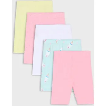 Dívčí kalhoty Sinsay - Krátké legíny 5 pack - vícebarevná - 351DU-MLC - 351DU-MLC-110