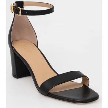 Dámské sandále Kožené sandály Lauren Ralph Lauren Logan černá barva, 802927949001 802927949001.001 99X, EUR 38.5