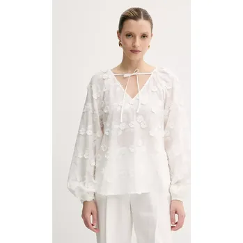 Dámská halenka Halenka Guess PELARI dámská, bílá barva, vzorovaná, W5GH0Y WHAJ0 W5GH0Y.WHAJ0 00X, vel. S