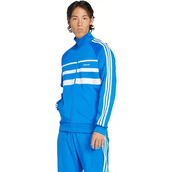 Pánská mikina Mikina adidas Originals First Tracktop pánská, modrá barva, vzorovaná, JP1044 55X, vel. XL