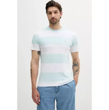 Bavlněné tričko Barbour Whalton Stripe T-Shirt MTS1255 modrá 50X, vel. XXL